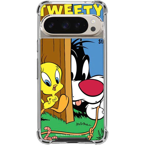 Looney Tunes Tweety Bird Sylvester Ten Cents Pixel 9/9 Pro Clear Case